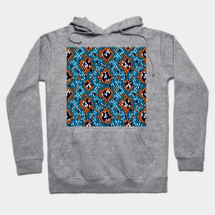 Snakeskin Pattern (Blue and Orange) Hoodie